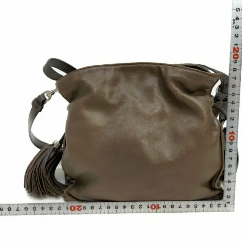 Loewe Flamenco Tassel Bronze Napa Leather Shoulder Bag